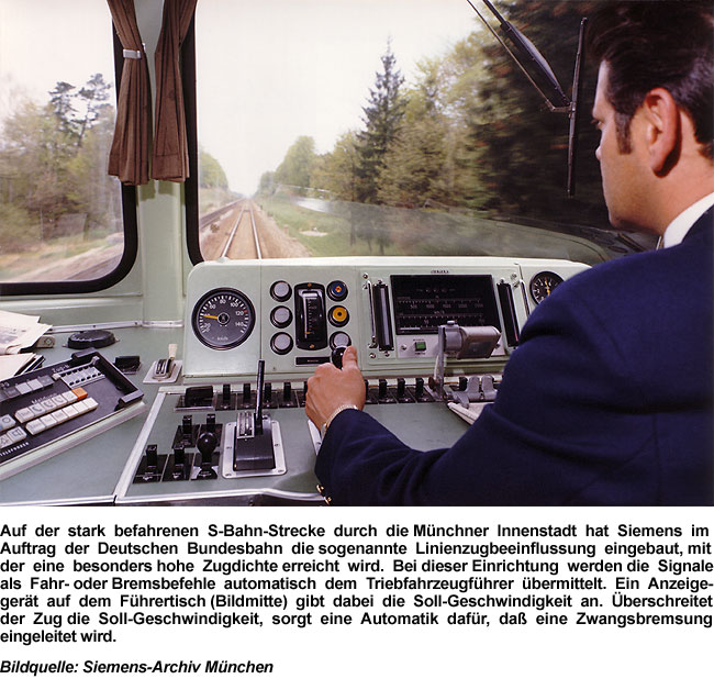 Führerstand mit LZB, 1972;  © Siemens